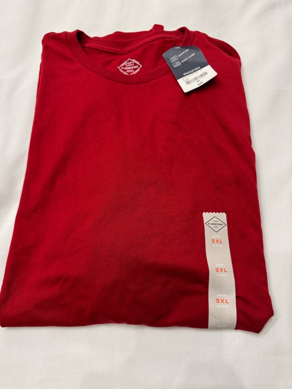 Men’s St. John’s Bay red T-shirt size 3XL NWT